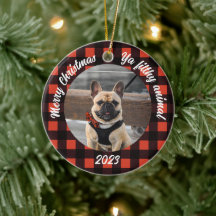 Customizable Dog Photo Ornament