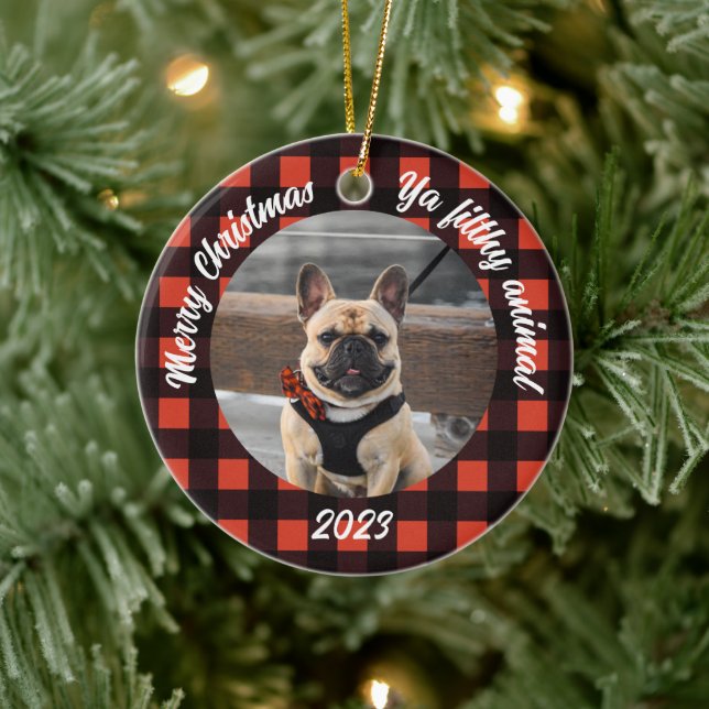 Customizable Dog Photo Ornament (Tree)