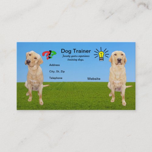 Customizable Dog Trainer Business Card