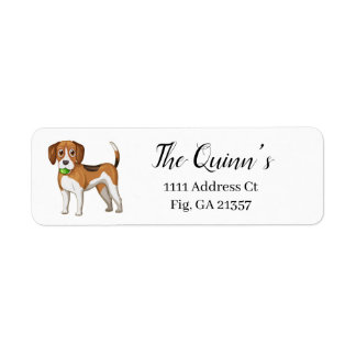 Customizable Dog White Return Address Mail Label