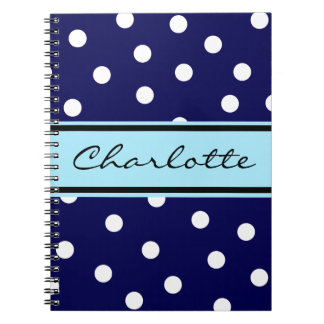 Customizable Dots Monogram Notebook