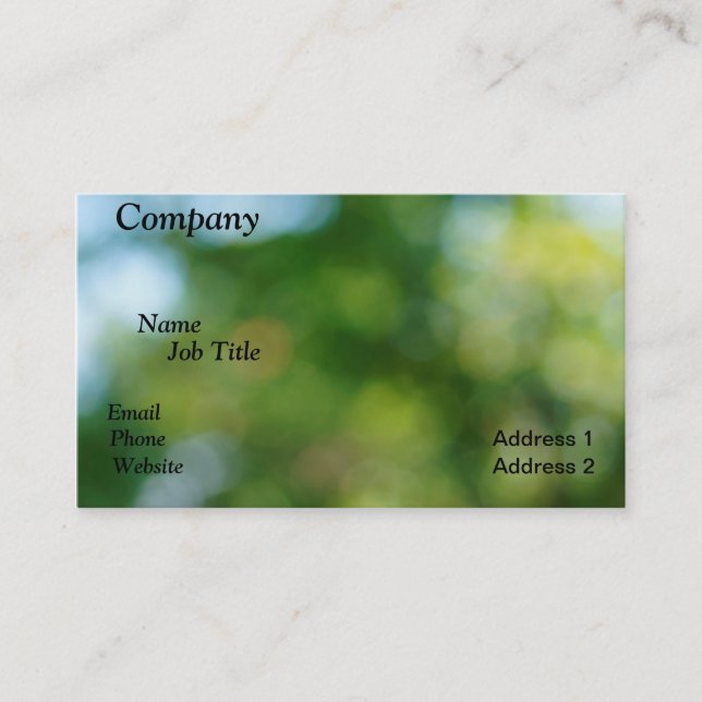 Customizable Double-Sided Business Cards 3.5" x 2" (Front)