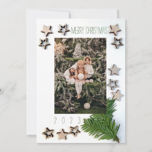 Customizable Double Sided Christmas Photo Card 