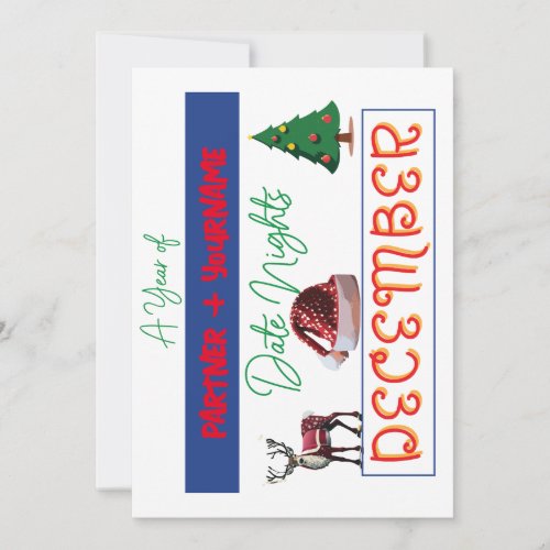 Customizable double_sided note card for December