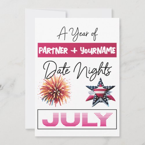 Customizable double_sided note card for July