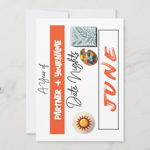 Customizable double_sided note card for June