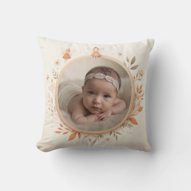 Customizable Double-Sided Pillow with Fairy Frame (Front)