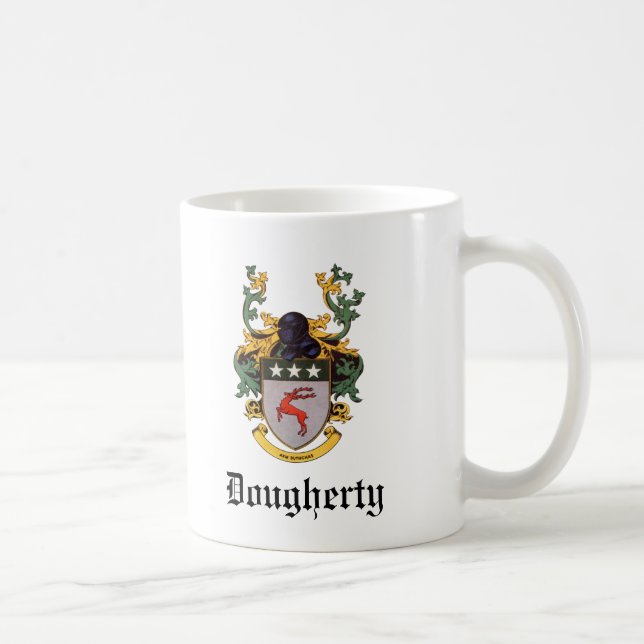 Customizable Dougherty Coat of Arms Coffee Mug (Right)