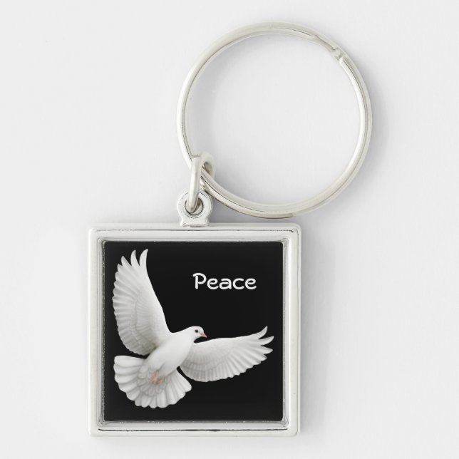 Customizable Dove Keychain (Front)
