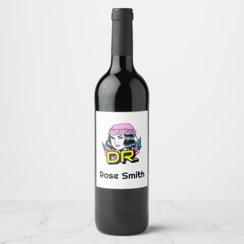 Customizable Dr PhD Doctor Graduation Gift Wine Label