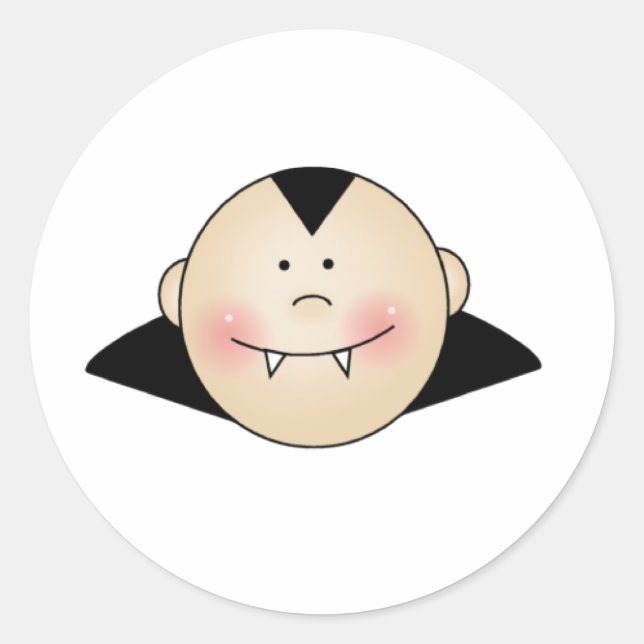 Customizable Dracula Classic Round Sticker (Front)