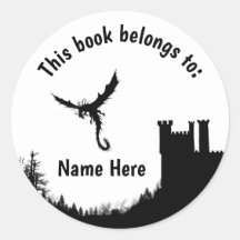 Customizable Dragon & Castle this book belongs to