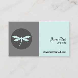 Customizable Dragonfly Color with Gray BG Design Business Card