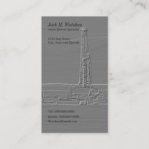 Customizable Customizable Drilling Rig Business Card