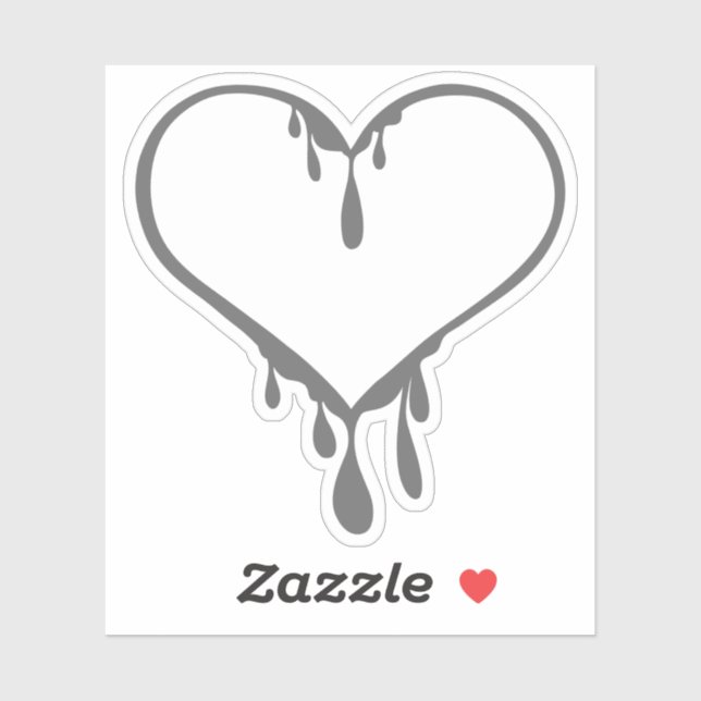 Customizable Dripping Heart Sticker (Sheet)