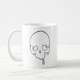 Customizable Dripping Skull Outline Coffee Mug