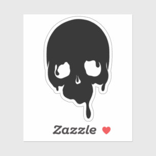 Customizable Dripping Skull Sticker