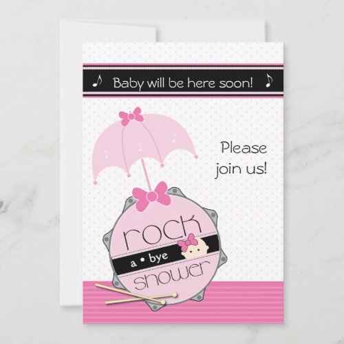 Customizable Drummer BabyShower invitation