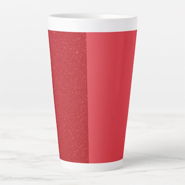 Customizable Dual Tomato Red Latte Mug (Front)