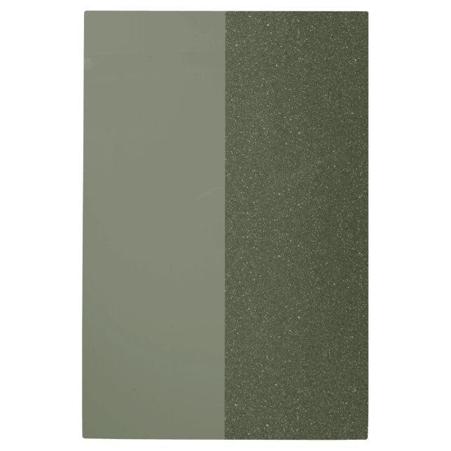 Customizable Dual-Tone Moss Green Metal Art (Front)