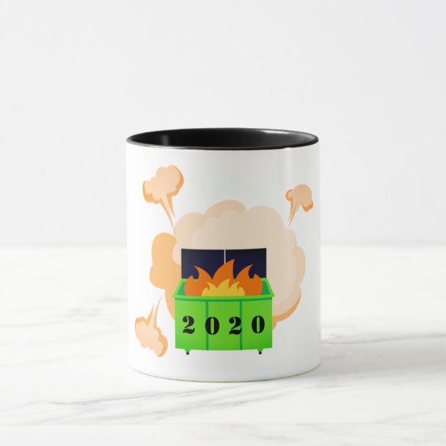 Customizable dumpster fire 2020 mug (Center)
