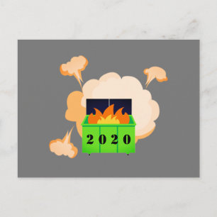 Customizable dumpster fire 2020 postcard