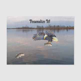 Customizable Eagle Bass Fishing Tissue Paper
