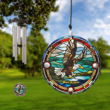 Customizable Eagle Stained Glass Look