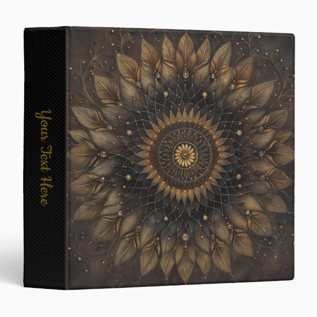 Customizable Earth Tone Mandala Binder (Front/Spine)