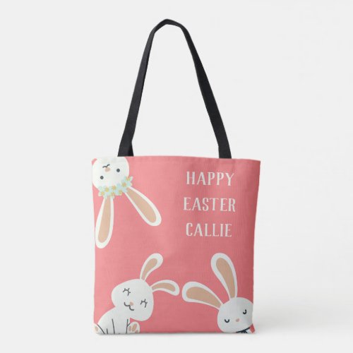 Customizable Easter Bunny Tote Bag