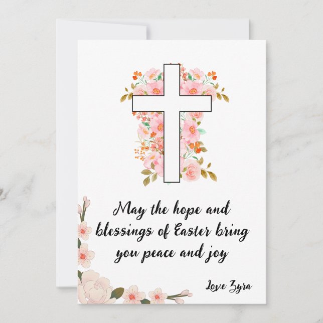Customizable Easter Card - Hope and Blessings (Front)