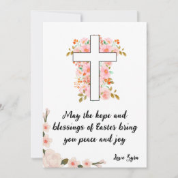 Customizable Easter Card - Hope and Blessings