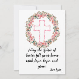 Customizable Easter Card: Love, Hope & Grace Announcement