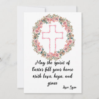 Customizable Easter Card: Love, Hope & Grace Announcement