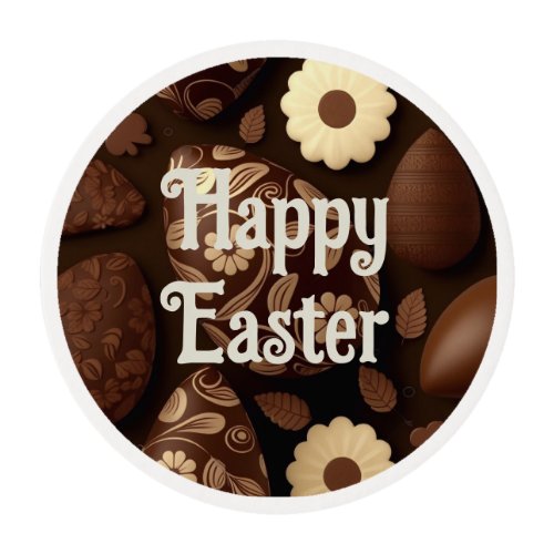 Customizable Easter chocolate eggs Edible Frosting Rounds