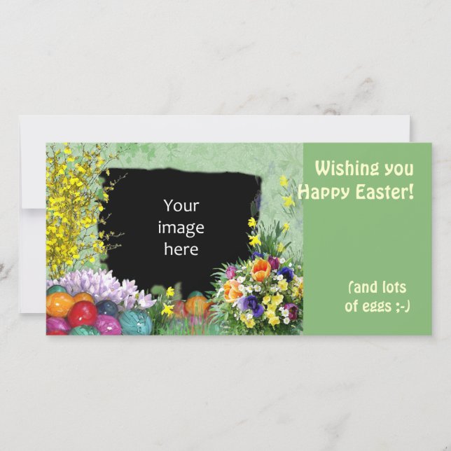 (Customizable) Easter Frame Holiday Card (Front)