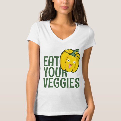 Customizable Eat Your Veggies _ Bell Pepper versio T_Shirt