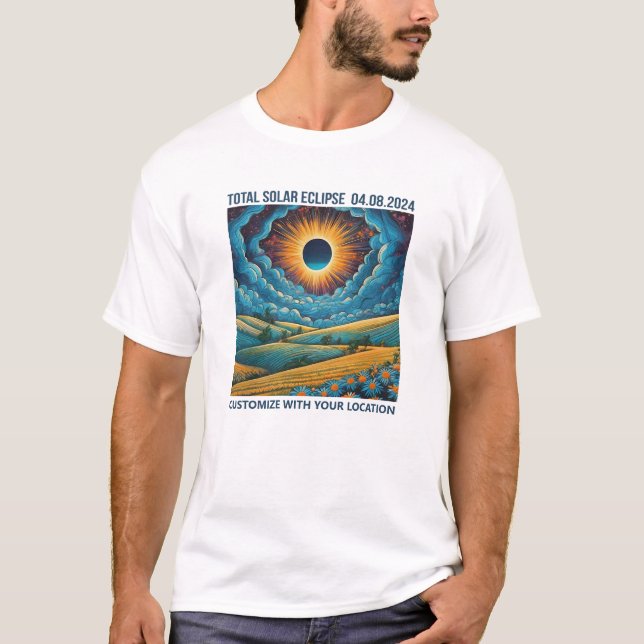 Customizable Eclipse Landscape T-Shirt (Front)