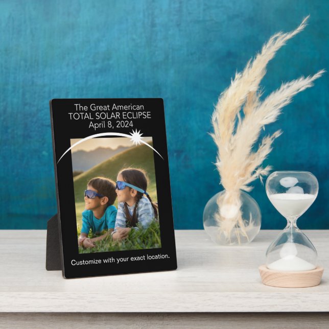 Customizable Eclipse Photo Plaque (Side)