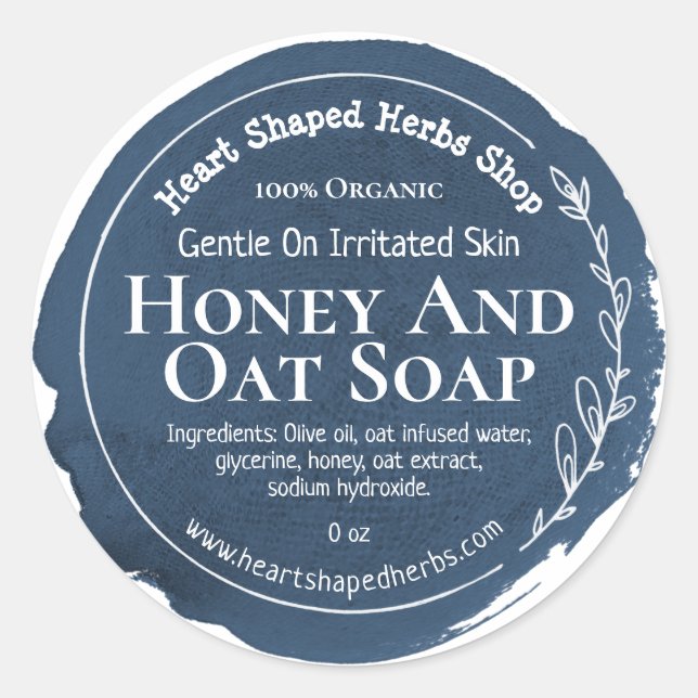 Customizable Eco Soap Label Handmade Business (Front)