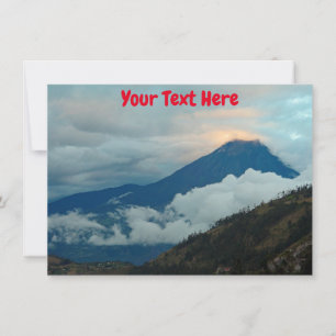 Customizable Ecuador volcano card