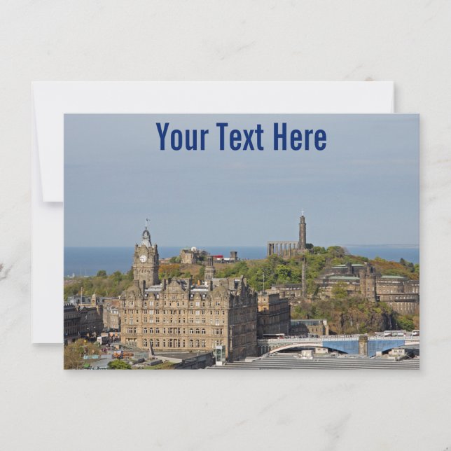 Customizable Edinburgh, Scotland card (Front)