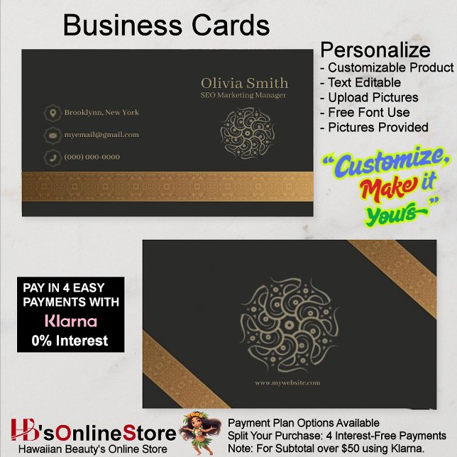 Customizable Editable Elegant Business Cards 5 (Customizable Editable Elegant Business Cards 5.)