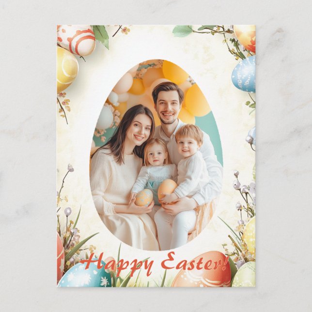 Customizable 🐇Egg-squisite Easter Memories Holiday Postcard (Front)