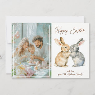 Customizable 🐇Egg-stra Cute Hoppy Easter Holiday Card