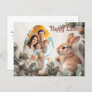 Customizable 🐇Egg-stra Delightful Holiday Postcard