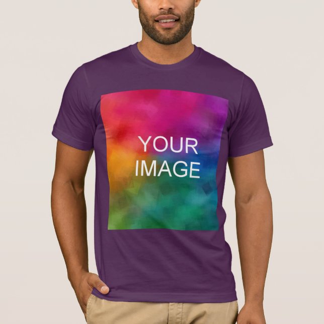 Customizable Eggplant Add Image Logo Template T-Shirt (Front)