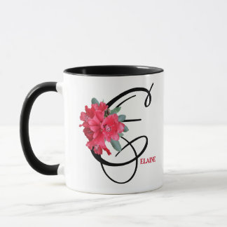 Customizable Elaine name red flowers boho vintage Mug