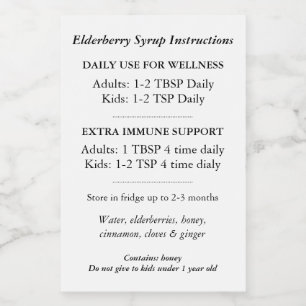 Customizable Elderberry Syrup Label ZEB_010