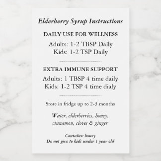 Customizable Elderberry Syrup Label ZEB_010